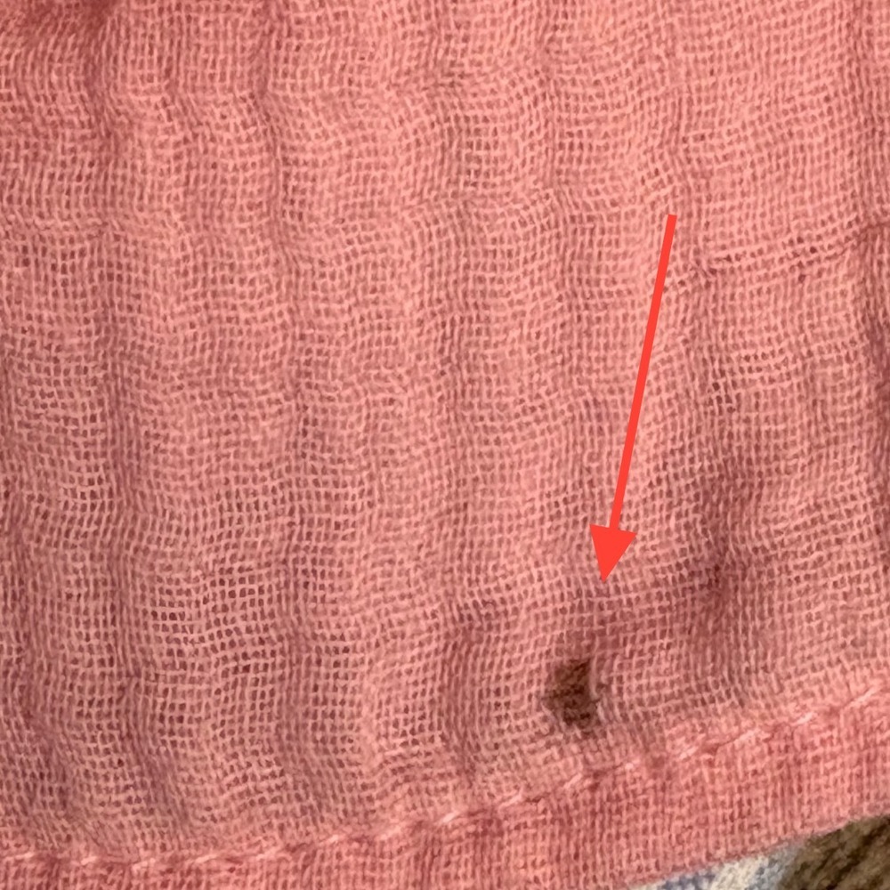 Simply Southern Pink Gauze High Waist Smocked Shorts Taffy M/L - Picture 7 of 8